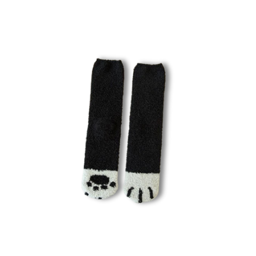Chaussettes femme <br> Pattes de chat noir