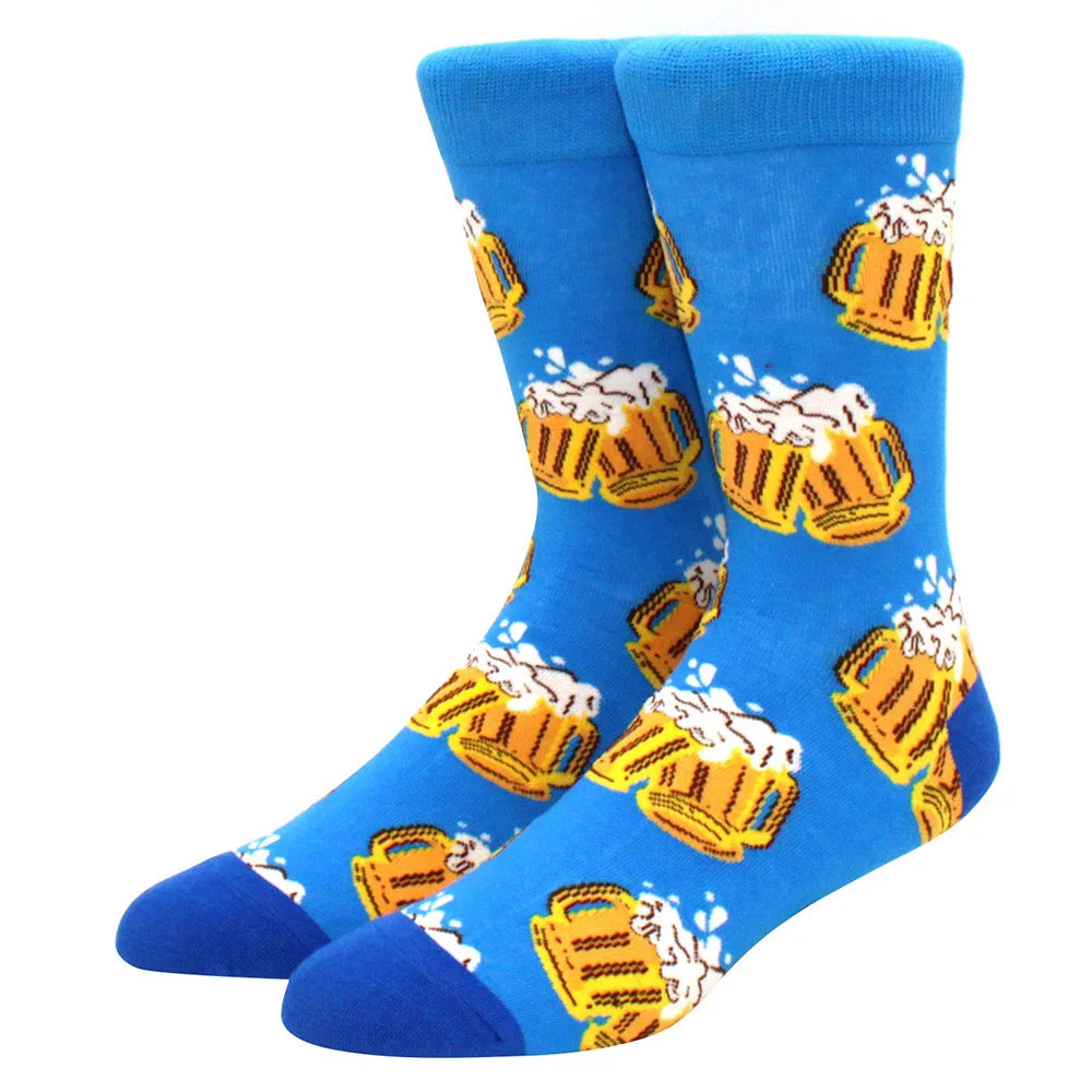 Chaussettes motif chope de bière