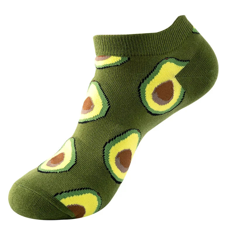 Socquettes motif mi-avocats | La Sock Box