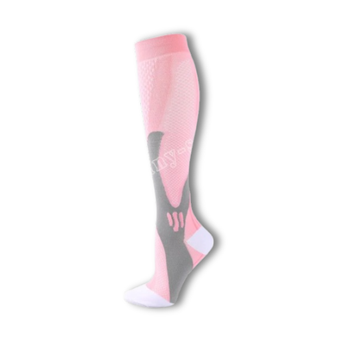Chaussettes de compression roses et grise