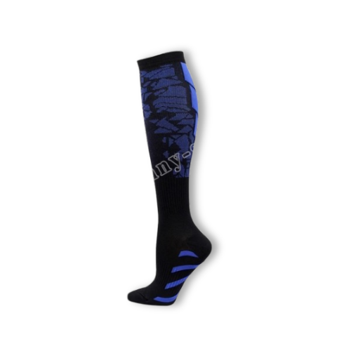 Chaussettes de compression noires et bleue