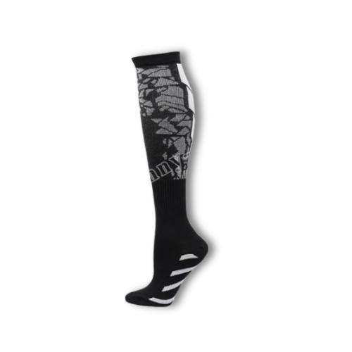 Chaussettes de compression noires et blanches