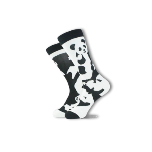 Chaussettes panda noires et blanche