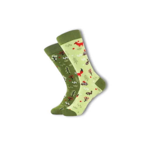 Chaussettes renard et forêt