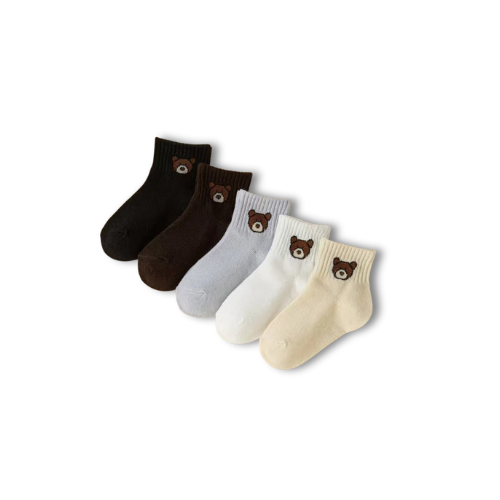 Chaussettes enfant petit ours lot de 5