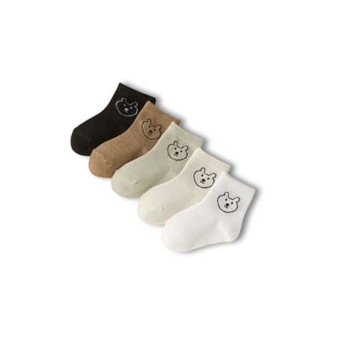 Chaussettes enfant motifs ours lot de 5
