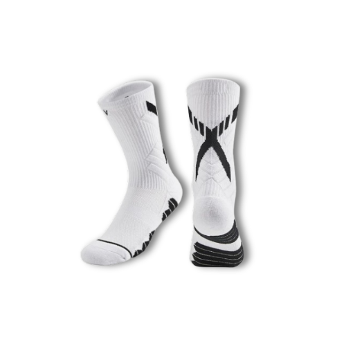 Chaussettes de running blanches et noire