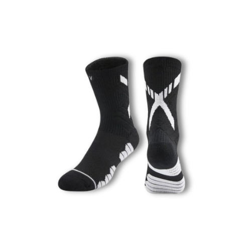 Chaussettes de running noires et blanche
