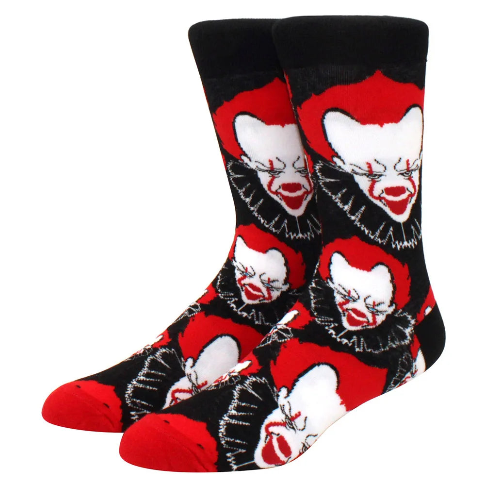 Chaussette motif méchant clown