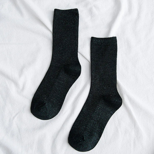 Chaussettes à paillettes vertes