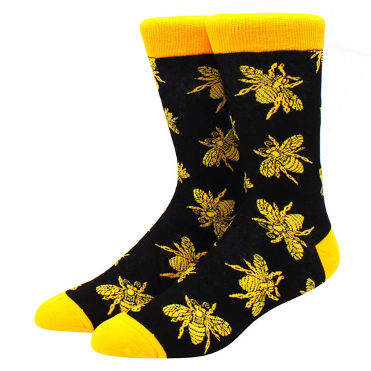 Chaussettes abeilles dorées