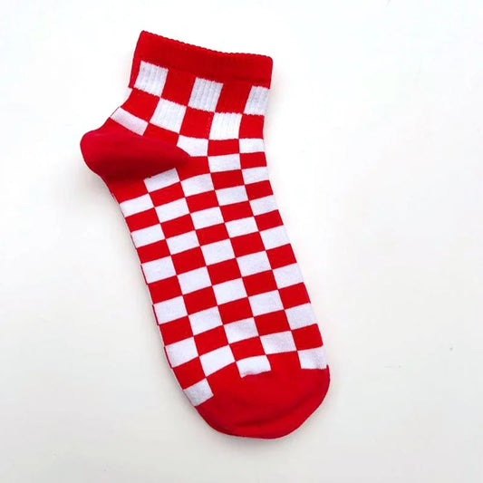 Socquettes à carreaux rouges | La Sock Box