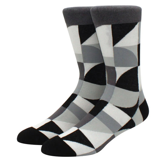 Chaussettes géométrie grise