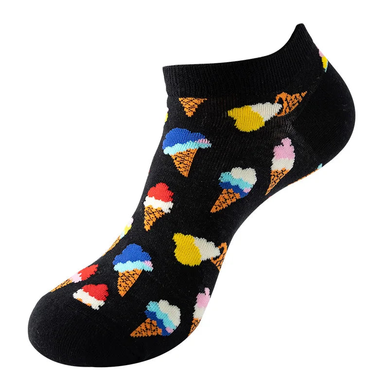 Socquettes motif glaces colorées | La Sock Box