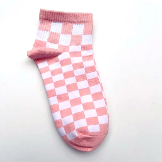 Socquettes à carreaux roses | La Sock Box