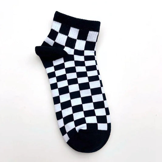 Socquettes à carreaux noirs | La Sock Box