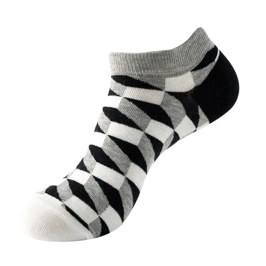 Socquettes motif noirs et gris | La Sock Box