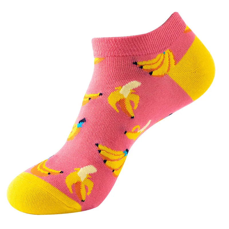 Socquettes motif bananes ouvertes | La Sock Box